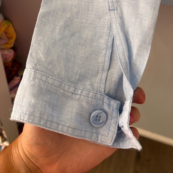 Tommy Bahama Two Palms Linen Raw Edge Jacket in Light Sky Size L NWOT - Picture 5 of 8